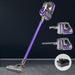 Devanti Handheld Vacuum Cleaner Cordless Stick Handstick Vac 2-Speed 150W With Spare Battery Purple