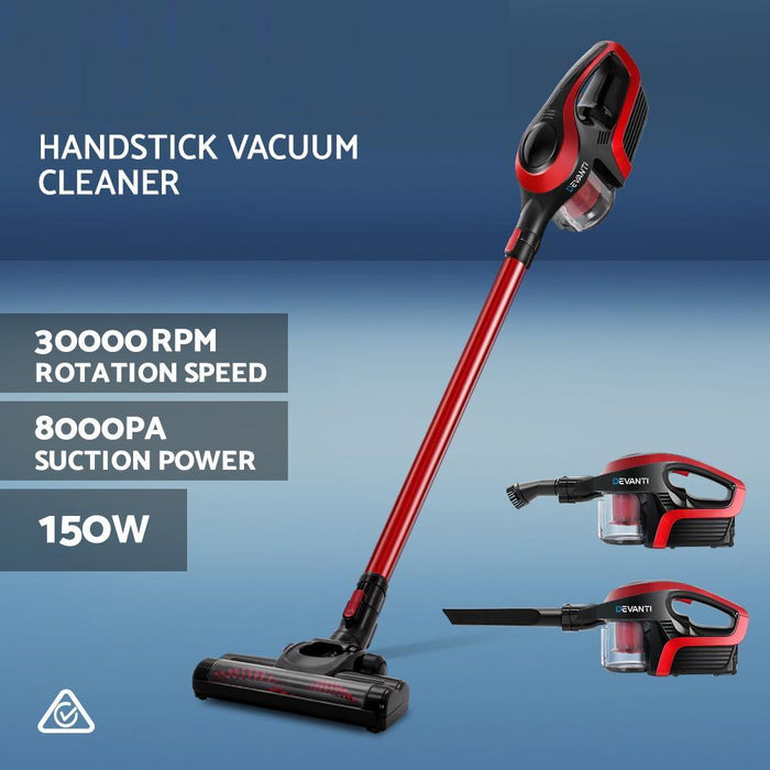 Bostin Life Cordless Stick Vacuum Cleaner - Black And Red Dropshipzone