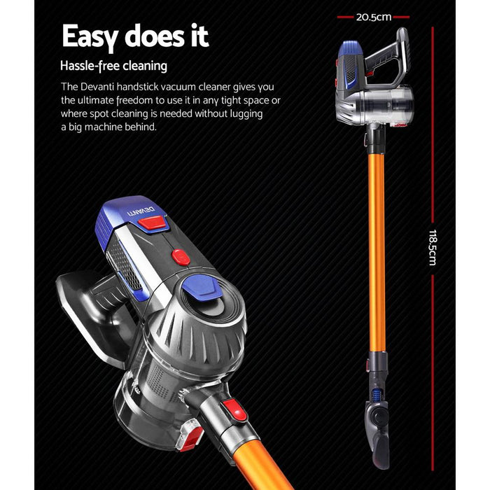 Bostin Life Handheld Vacuum Cleaner Cordless Stick Handstick Car Vac Bagless 2-Speed Led Headlight
