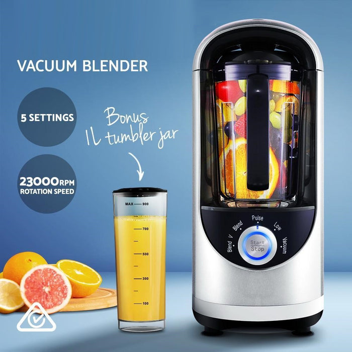 Commercial Vacuum Blender Juicer Mixer Food Processor Smoothie Silver
