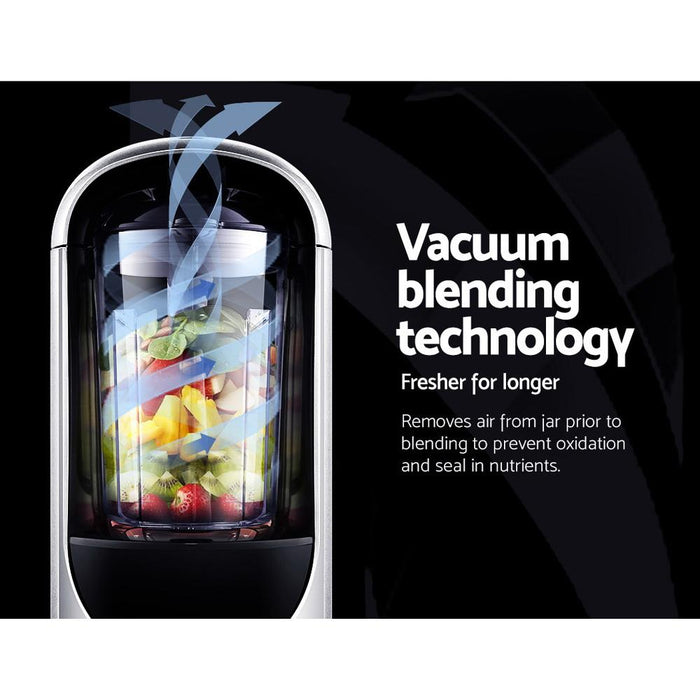 Bostin Life Devanti Commercial Vacuum Blender Juicer Mixer Food Processor Smoothie Silver
