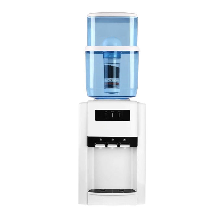 Three Tap 22L Bench Top Water Purifier Cooler Filtered Dispenser