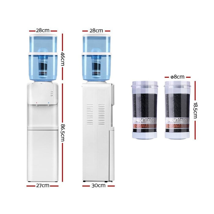 Hot and Cold Tap 22L Water Cooler Purifier Dispenser with Replacement Filter