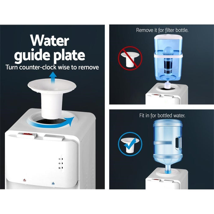 Hot and Cold Tap Top Loading 22L Water Cooler Purifier Dispenser with Filter