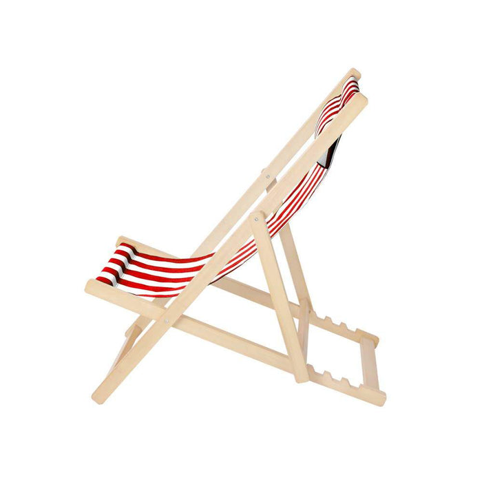 Artiss Outdoor Furniture Sun Lounge Chairs Deck Chair Folding Wooden Beach Patio >