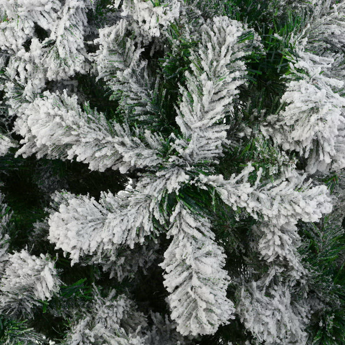 6FT 758 Tips Snowy Christmas Tree - Snowy Green
