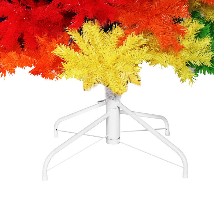 7FT 1531 Tips Rainbow Christmas Tree - Multi-colour