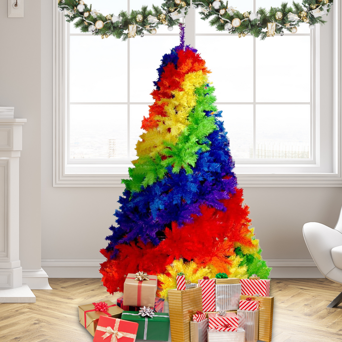 7FT 1531 Tips Rainbow Christmas Tree - Multi-colour