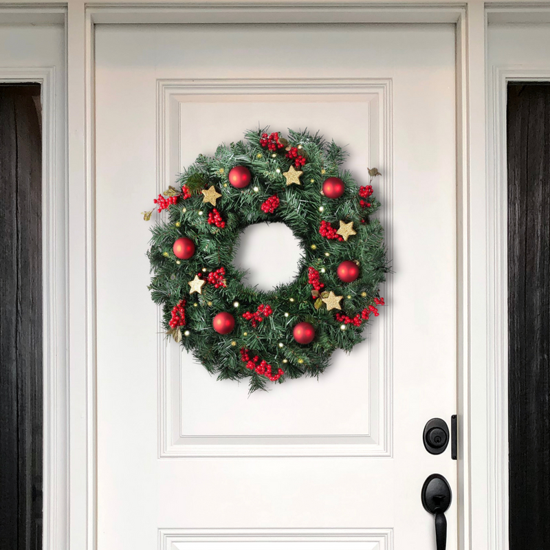 60cm Christmas Wreath - Green