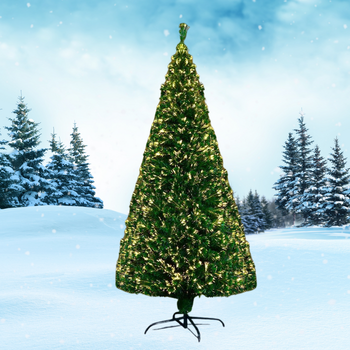 6FT 300 Tips Fibre Optic Christmas Tree - Warm White