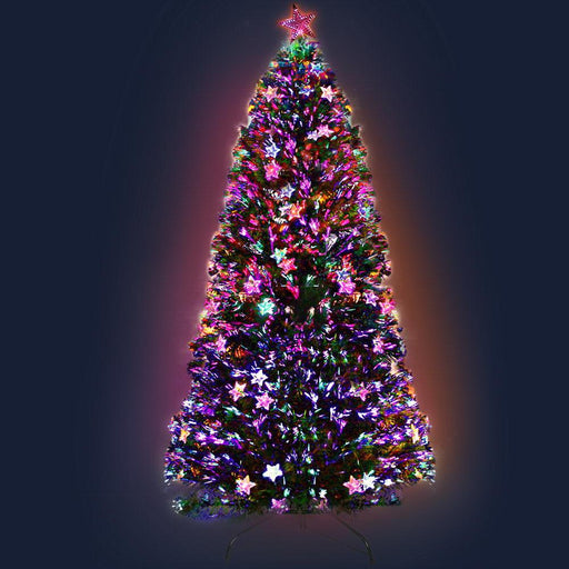 Bostin Life Jingle Jollys 2.1M 7Ft Led Christmas Tree Xmas Optic Fibre Multi Colour Lights Occasions