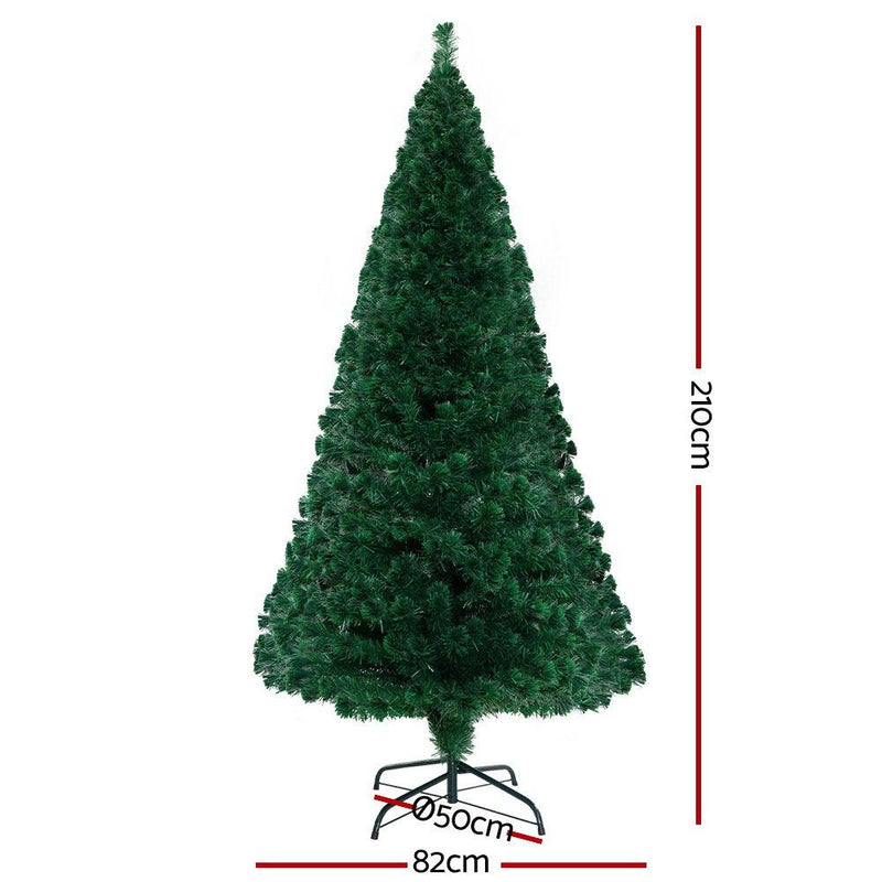 Bostin Life Jingle Jollys Christmas Tree 2.1M 7Ft Led Xmas Fibre Optic Multi Warm White Occasions >
