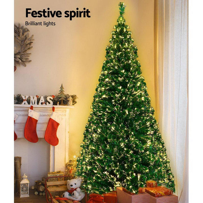 Bostin Life Jingle Jollys Christmas Tree 2.1M 7Ft Led Xmas Fibre Optic Multi Warm White Occasions >