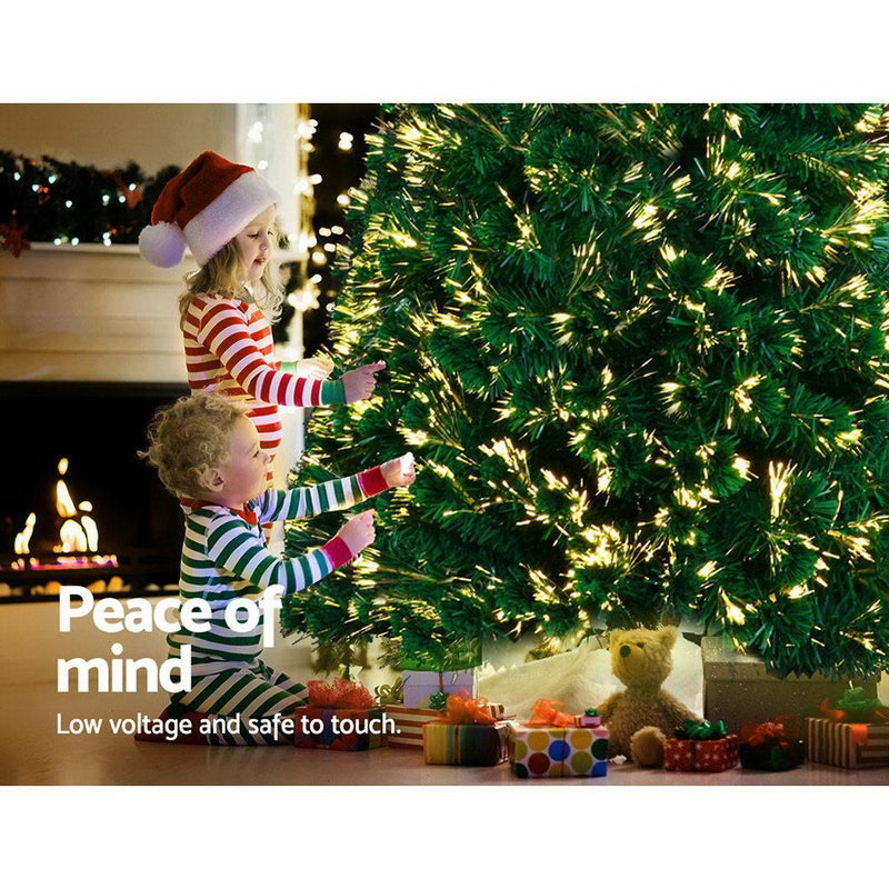 Bostin Life Jingle Jollys Christmas Tree 2.1M 7Ft Led Xmas Fibre Optic Multi Warm White Occasions >