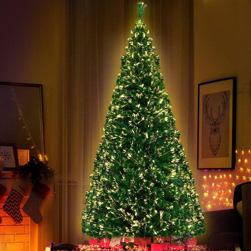Bostin Life Jingle Jollys Christmas Tree 2.1M 7Ft Led Xmas Fibre Optic Multi Warm White Occasions >