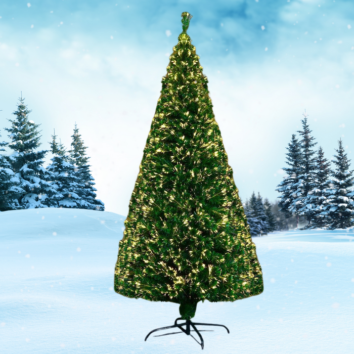 7FT 300 Tips Fibre Optic Christmas Tree - Warm White
