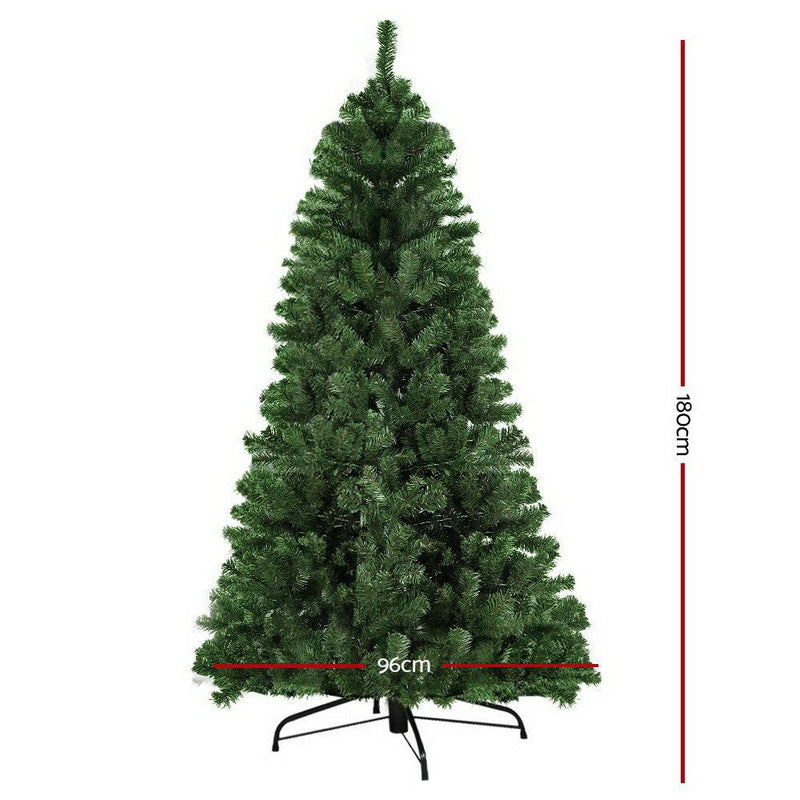 Bostin Life Jingle Jollys 1.8M 6Ft Christmas Tree Xmas Decoration Home Decor 500 Tips Green