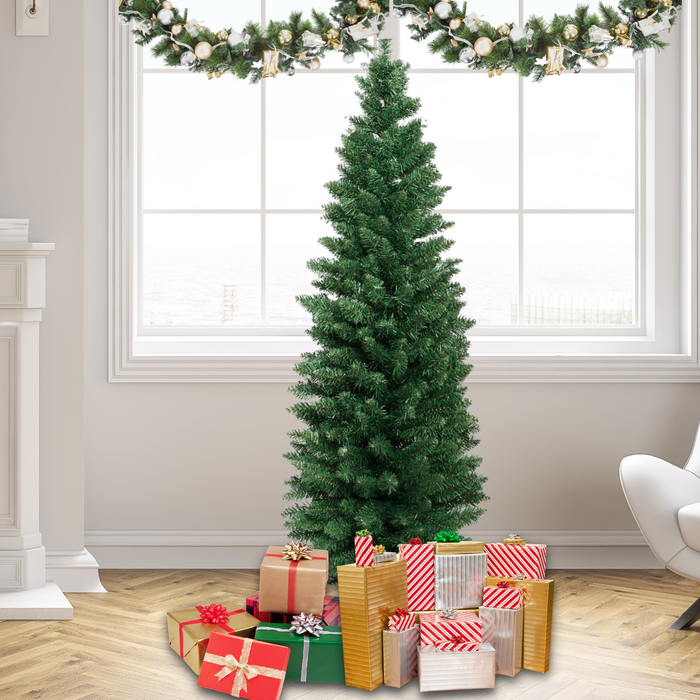6FT 300 Tips Slim Christmas Tree - Green