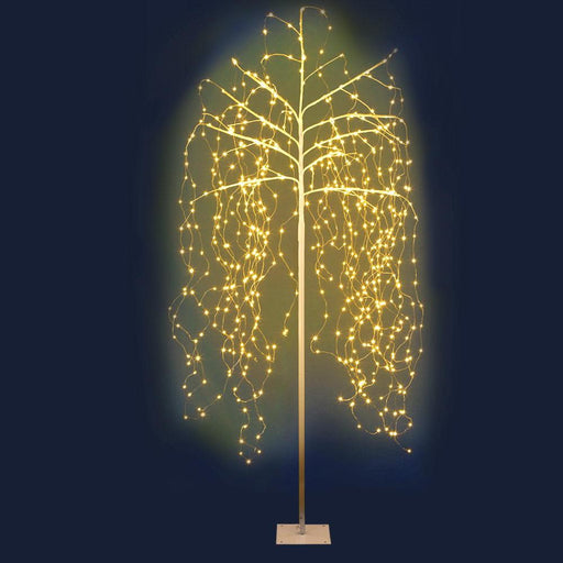 Bostin Life Jingle Jollys 2.1M Led Christmas Willow Tree 600 Xmas Warm White Optic Fiber Occasions >