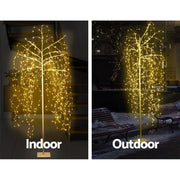 Bostin Life Jingle Jollys 2.1M Led Christmas Willow Tree 600 Xmas Warm White Optic Fiber Occasions >