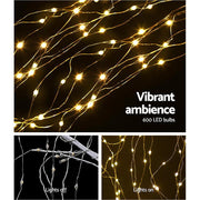 Bostin Life Jingle Jollys 2.1M Led Christmas Willow Tree 600 Xmas Warm White Optic Fiber Occasions >