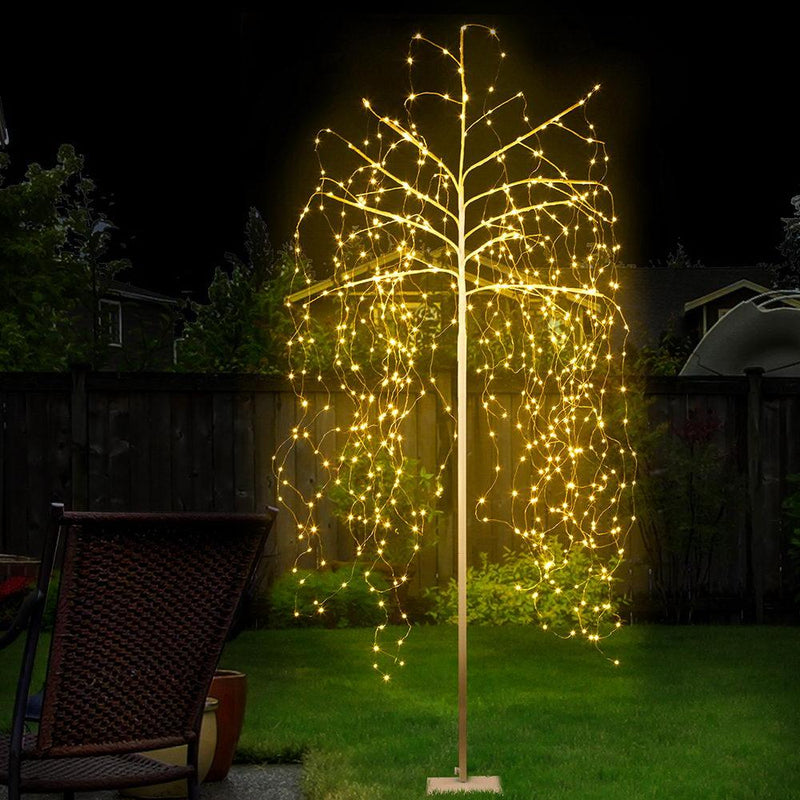 Bostin Life Jingle Jollys 2.1M Led Christmas Willow Tree 600 Xmas Warm White Optic Fiber Occasions >