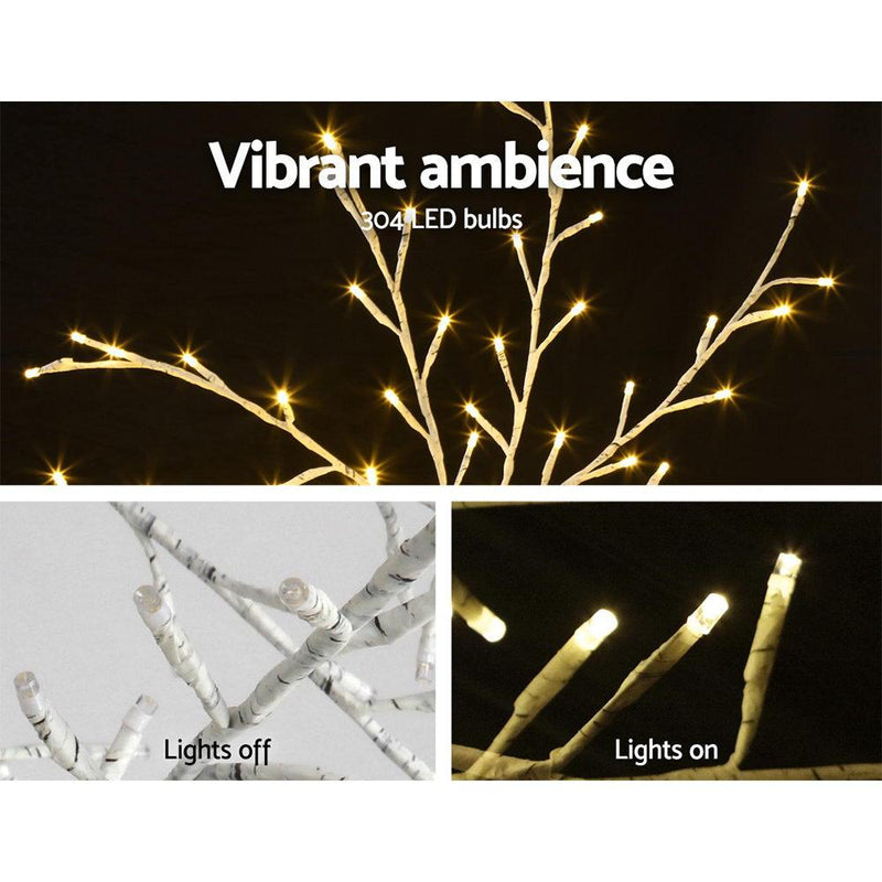 Bostin Life Jingle Jollys 1.5M Led Christmas Branch Tree 304 Xmas Warm White Optic Fiber Occasions >