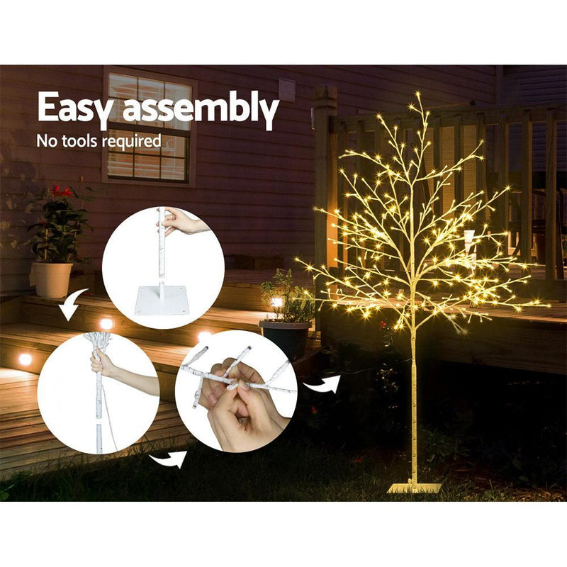 Bostin Life Jingle Jollys 1.5M Led Christmas Branch Tree 304 Xmas Warm White Optic Fiber Occasions >