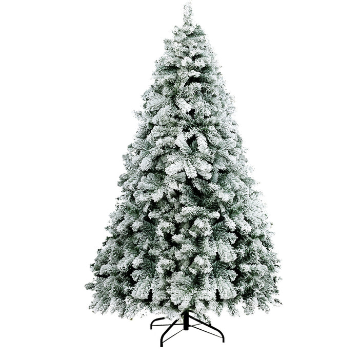 6FT 520 Tips Snowy Christmas Tree - Snowy Green