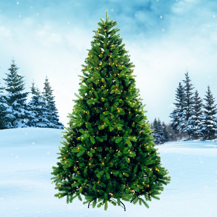 7FT 1134 Tips LED Christmas Tree - Warm White Green