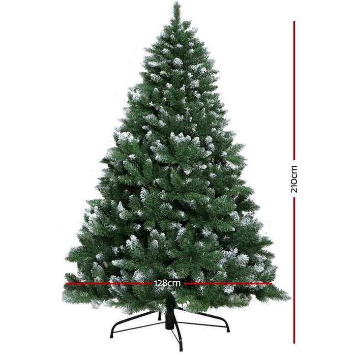 Bostin Life Jingle Jollys 7Ft Christmas Snow Tree - Green Occasions >