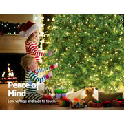 Bostin Life Jingle Jollys 2.4M 8Ft Christmas Tree 1488 Led Lights Tips Warm White Green Occasions >