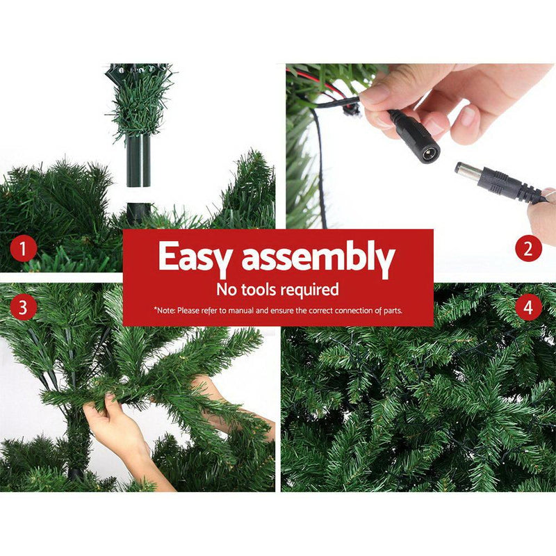 Bostin Life Jingle Jollys 2.4M 8Ft Christmas Tree 1488 Led Lights Tips Warm White Green Occasions >