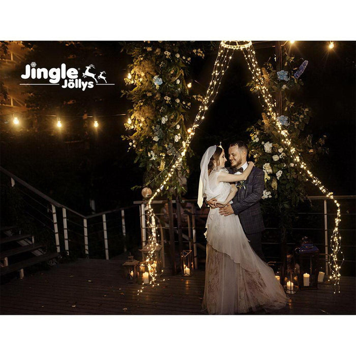 Bostin Life Jingle Jollys Christmas Motif Lights String Waterfall Fairy 720 Led Wedding 3M Occasions