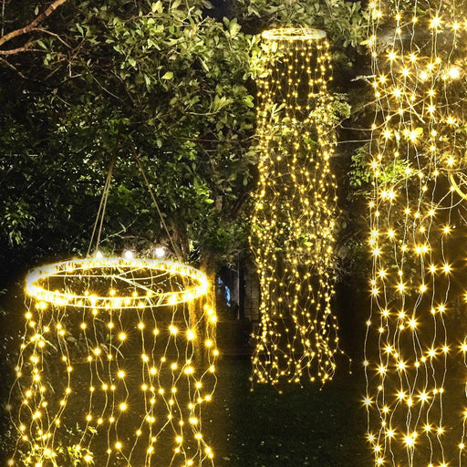 Bostin Life Jingle Jollys Christmas Motif Lights String Waterfall Fairy 720 Led Wedding 3M Occasions