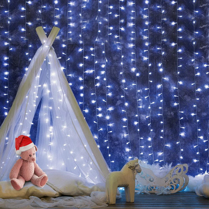 Bostin Life Jingle Jollys 6X3M Christmas Curtain Fairy Lights String 600Led Party Wedding Cw