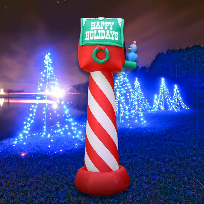 2.4M LED Inflatable Christmas Mailbox