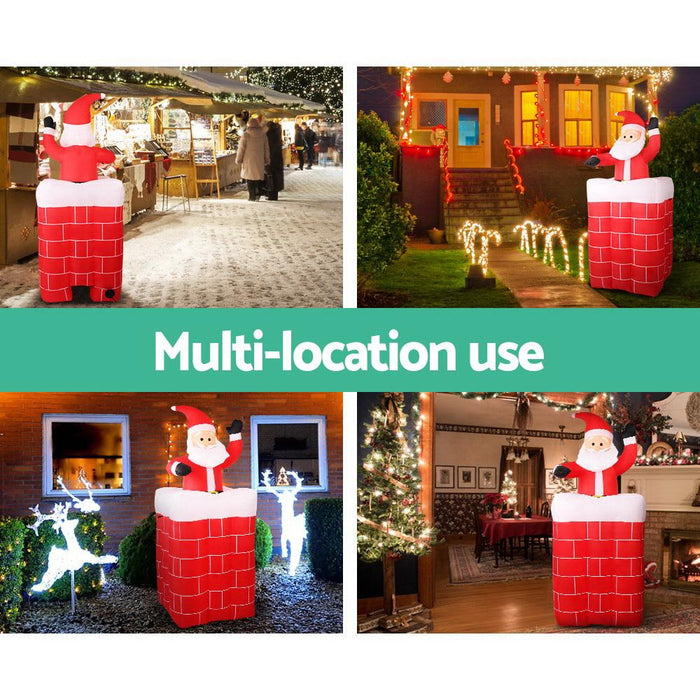 Bostin Life Jingle Jollys 1.8M Christmas Inflatable Archway With Santa Xmas Decor Led Occasions >