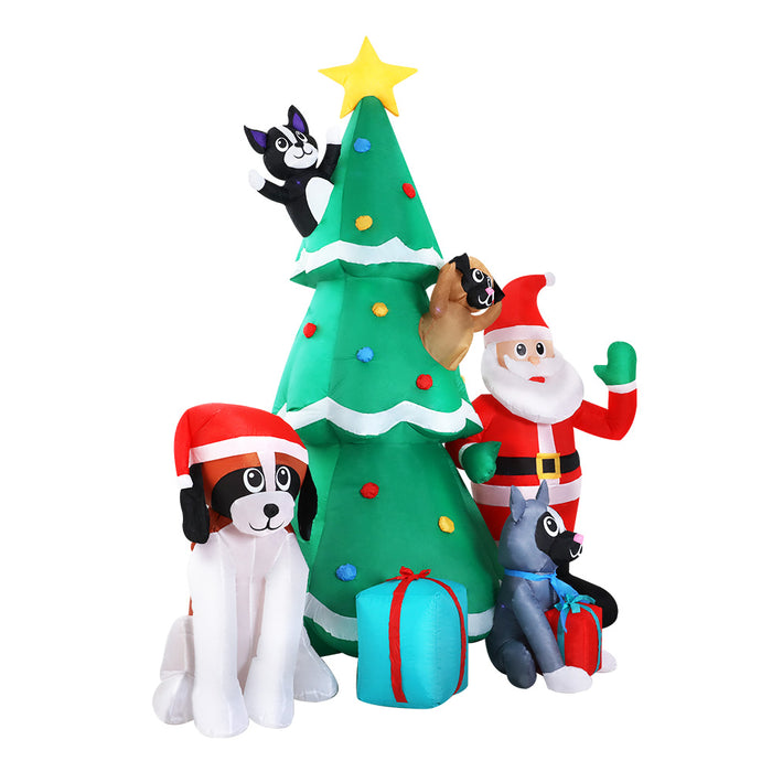 3M LED Inflatable Christmas Tree Santa and Friends Decoration