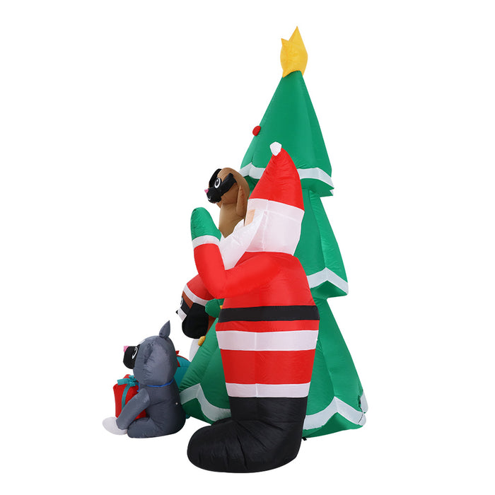 3M LED Inflatable Christmas Tree Santa and Friends Decoration