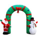 Bostin Life Jingle Jollys 2.8M Christmas Inflatable Giant Arch Way Santa Snowman Light Decor