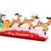 Bostin Life Jingle Jollys Inflatable Christmas Santa On Sleigh 2.8M Lights Outdoor Decorations