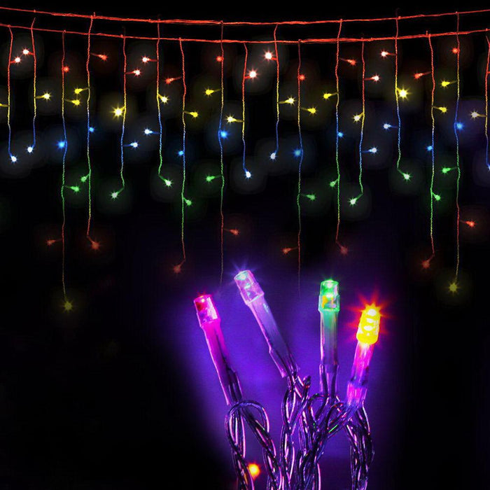 Bostin Life Jingle Jollys 800 Led Christmas Icicle Lights Multicolour Occasions >