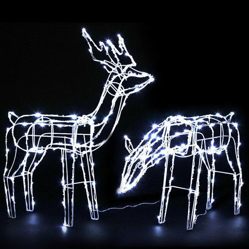 Bostin Life Jingle Jollys Christmas Motif Lights Led Rope Reindeer Waterproof Solar Powered