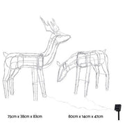 Bostin Life Jingle Jollys Christmas Motif Lights Led Rope Reindeer Waterproof Solar Powered
