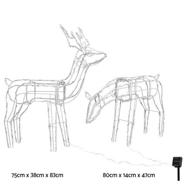 Bostin Life Jingle Jollys Christmas Motif Lights Led Rope Reindeer Waterproof Solar Powered