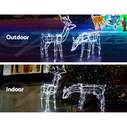 Bostin Life Jingle Jollys Christmas Motif Lights Led Rope Reindeer Waterproof Solar Powered