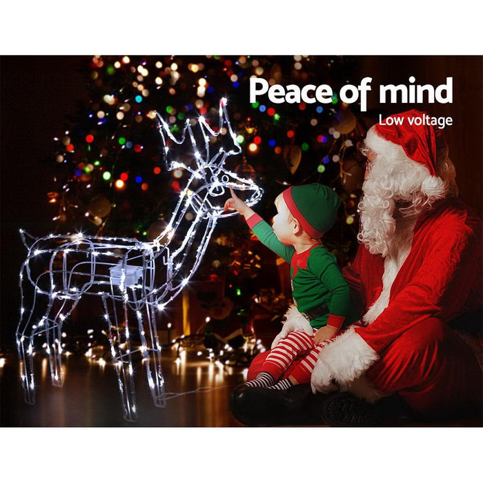 Bostin Life Jingle Jollys Christmas Motif Lights Led Rope Reindeer Waterproof Outdoor Occasions >
