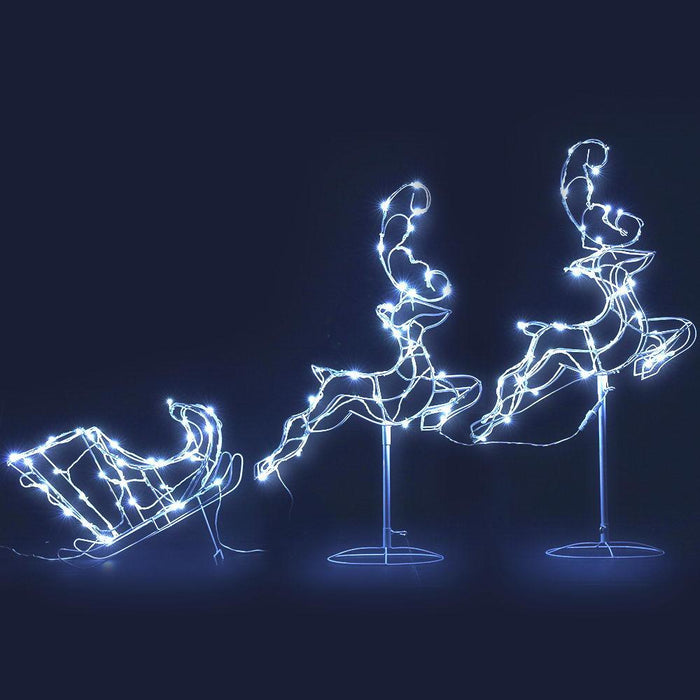 Bostin Life Jingle Jollys Christmas Motif Lights Led Rope Reindeer Waterproof Outdoor Xmas Occasions