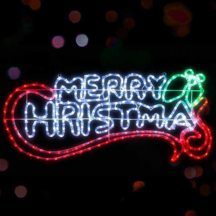 Bostin Life Jingle Jollys Christmas Motif Lights Led Rope Merry Xmas Waterproof Colourful Occasions